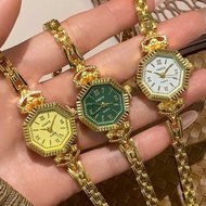 Agete Same Style Retro Small Gold Watch Octagonal Mini Dial Medieval Style Quartz Watch Foreign Trad