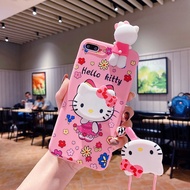 Sanrio 3D Cartoon Hello Kitty Flower Phone Holder Case For Xiaomi Poco M7 M6 M5S M5 M4 M3 M2 F3 F2 P