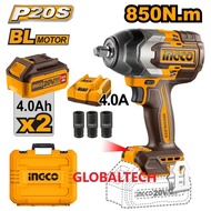MESIN INGCO CIWLI2085 20V CORDLESS IMPACT WRENCH 850NM Complete SET