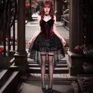 Women's Gothic Style cosplay Dress Vintage Gothic Princess Dress Streetwear Partywear Lolita Dress F