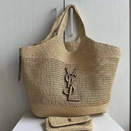 Y Yangshulin icare Raffia Straw Bag Woven Female Bag Lambskin maxi Retro Bag Extra Large Shopping Ba
