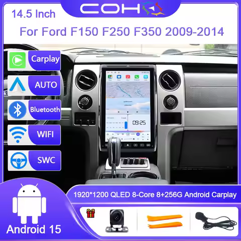 14.5 Inch For Ford F150 F250 F350 2009-2014 Car Multimedia Player GPS Navigation Radio Android 15 8G