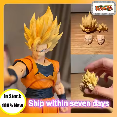 In Stock JEsse Dragon Ball SHF Super Saiya SSJ2 Son Goku Head Accessories Kit Anime Action Figures C