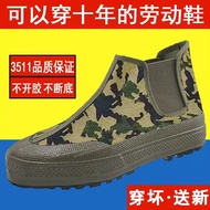 Genuine Goods 3585 Liberation Shoes Men's Labor Protection Shoes Farmland Rubber Shoes Abrasion Resistant Breathable Outdoor Work Canvas Hiking Shoes Women