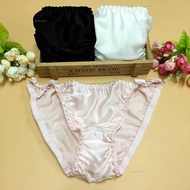[Bikini] Mulberry Silk Women's Panties Silk Panties Bikini Briefs Glossy One-Piece Low-Waist K3JD
