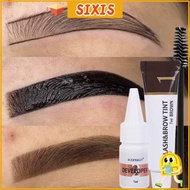 SIXIS Eyebrow Dye Tint Kit, Fast Dye Semi Permanent Eyebrow Cosmetics, 2 in 1 Brow Enhance Waterproo
