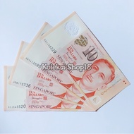 Koleksi Singapura Pecahan 10 Dolar Bahan Polymer