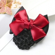E6B SEPER Women's Fashion Bow Mesh Hair Bun Clip