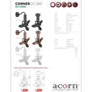 ACORN DC360 CORNER  FAN (WALL MOUNTED / CEILING MOUNTED ) WITH REMOTE