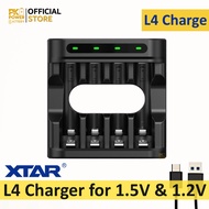 XTAR L4 USB Type-C Charger เครื่องชาร์จแบตเตอรี่ AA/AAA รองรับ Li-ion 1.5V และ Ni-MH 1.2V