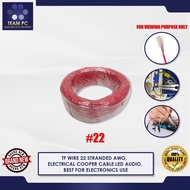 TF WIRE 22 STRANDED AWG, ELECTRICAL COOPER CABLE LED AUDIO, FOR ELECTRONICS USE