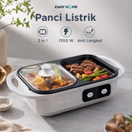 TAFFHOME Electric Hotpot BBQ Grill 2in1 Non-Stick 1300W - DYG-03