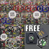 OFFER -NOO LAMUKKA RS150 LC135 Y15 16/16 16/185 FG511 NL511 SPORT RIM NLK RIM- CHROME / BLUE / BLACK