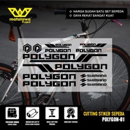 COD Sticker Cutting Sepeda POLYGON Variasi Stiker Sepeda Set Dewasa Aksesoris Frame Batang Mtb Lipat