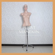 Mannequin Iron Leg Bald TorsoWanita | Clothes Statue Wanita | Female Mannequin | Half body mannequin