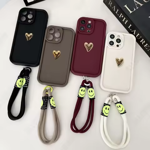 3D Gold Heart Silicone Soft Phone Case For Samsung Galaxy A06 A16 A26 A36 A56 5G 4G A55 A35 A25 A15 