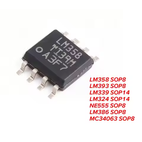 10PCS LM358 LM393 LM339 LM324 NE555 SOP LM358DR LM324DR LM339DR LM393DR NE555DR LM386 LM386M MC34063
