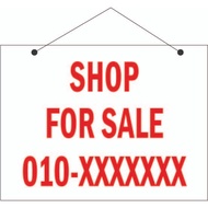 shop for sale sign kedai untuk di jual sign