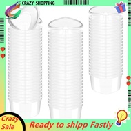 100 Pcs 2.4 Oz Valentine'S Day Heart Shaped Containers Plastic Box with Lids Reusable Small Portion 