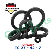 (1pc) Münster (FKM) Oil Seal 27*42*7 / 27mm x 42mm x 7mm / 27-42-7