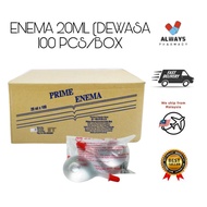 ENEMA 20ML FOR ADULT (100PCS/BOX) PAM BUANG AIR BESAR