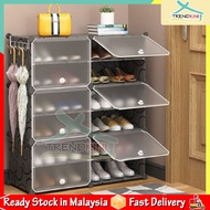 DIYSimple Wardrobe Rack Assembly Cabinet Plastic Storage Rack/Almari Plastik 3 Tingkat, 6 Pintu