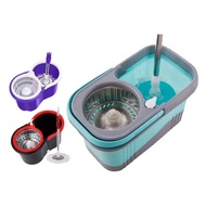 MOP SERTA PEMERAH / Magic Spin Mop Basket 360 Spin Wheel Bucket Microfibre Mop Cloth Sweeper Mop