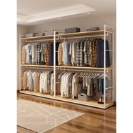 H-Y/ N5JVWholesale Metal Wardrobe Home Bedroom Open Simple Assembly Wardrobe Walk-in Metal Cloakroom VJPB