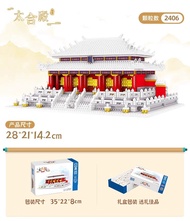 Zhegao Blocks Tiananmen Palace Corner Tower Micro Particle Adult High Difficulty Assembly Toy Model 