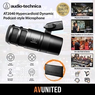 Audio Technica AT2040 Hypercadioid Dynamic Podcast Microphone (Recording, Livestream, Broadcast etc)