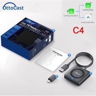 OTTOCAST รถทีวี Mate Pro C4 รถอุปกรณ์เสริม Wireless CarPlay Android Auto Adapter Video Converter สํา