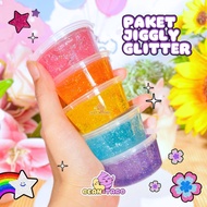 PAKET JIGGLY GLITTER SLIME BY SLIME BINTARO || PAKET SLIME || SLIME MURAH