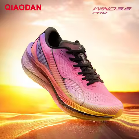 QIAODAN WIND3PRO Shock Absorbing Sneakers Women 2026 Marathon Carbon Board Sport Shoes Racing Runnin