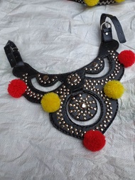 Gongseng kalung domba Garut kulit asli/gongseng domba adu