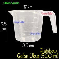 500ml Measuring Cup ROUND Rainbow Measuring Cup / 500 ml Rainbow Measuring Cup / 1/2 liter Rainbow M