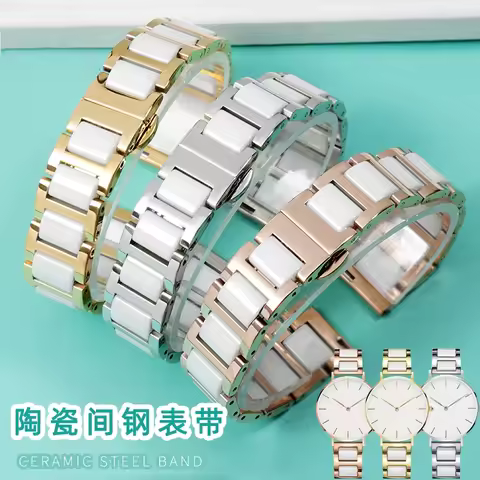 Quick WatchBand For Huawei Watch GT4 GT5 Fossil Cartier tank Ceramic Watch Strap 14mm 16mm 18mm 20mm