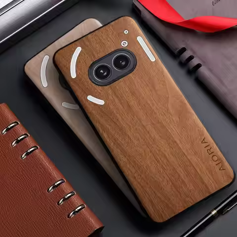 Case for Nothing Phone 2A Nothing Phone1 2 funda bamboo wood pattern Leather back cover for nothing 