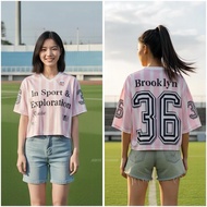 JUDITE Jersey Number Series CROP Top Jersey Perempuan Baju Jersey Perempuan Baju Sukan Perempuan