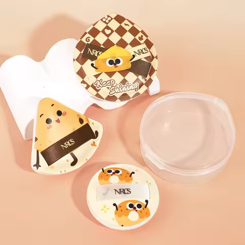3pcs Bread & Cheese Powder Puffs + Storage Box, Multi-functional Cosmetic Sponges, Soft, Perfect for