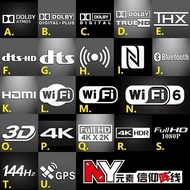 New Sticker Dubi WIFI6 4K HD 1080P 144hz Metal Sticker Mobile Phone Computer Notebook Sticker