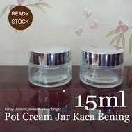 G»AA POT CREAM 15GR JAR KOSMETIK KACA BENING BOTOL KRIM SKINCARE