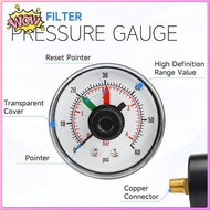 [WOW] Practical Pool Filter Pressure Gauge Easy Installation Dial Type for Pool Water Pump Filter