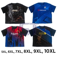 Cutting Besar Adult Soccer Jersey/Men Football Jersey Plus size/Baju Bola 5XL to 10XL MTH
