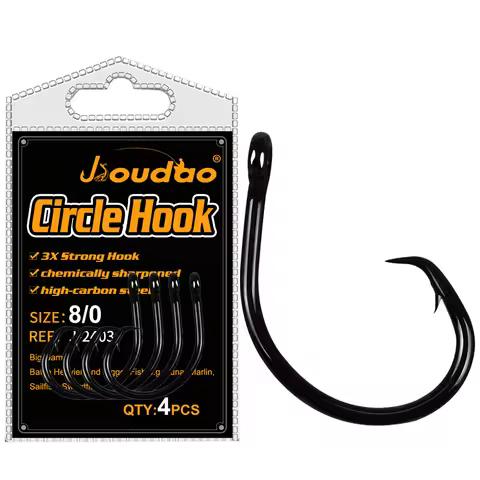 Black Offset Circle Hooks for Big Game Saltwater Tuna Fishing Hook 4# 1# 1/0# 2/0# 3/0# 4/0# 5/0# 6/