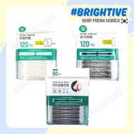 Korean Daiso black cotton swab curved ,white cotton swab double-headed cotton swab 3 types