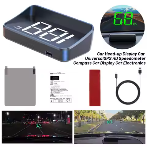 M2 Head Up Display Car Universal Speedometer KMH/MPH HUD USB Cable Plug & Play GPS & Beidou Dual Sat