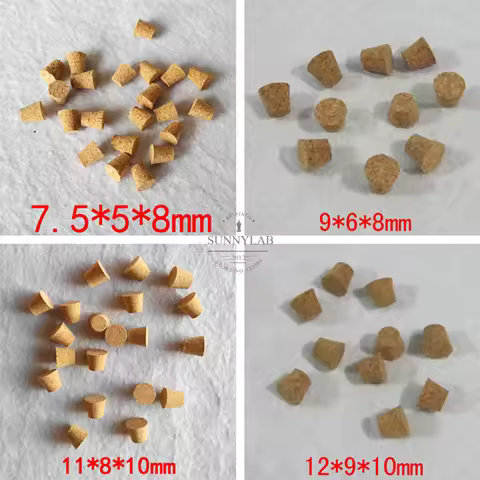 10pcs or 100pcs Top DIA 7.5mm to 30mm Wooden Cork Lab Test Tube Stopper Kettle Pudding Bottle Cork C
