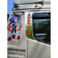 Sticker frame pintu chrome lori truck HINO 500 700