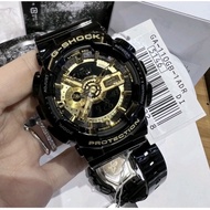 [2 YEARS WARRANTY] Casio G-shock GA-110GB-1A Black Gold Resin Band Men Sports Watch