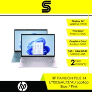 HP PAVILION PLUS 14 EY0036AU/37AU Laptop (14" WQXGA/120Hz/R5-7540U/512GB SSD/16GB DDR5/Win11)